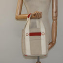 CHANEL Hand Bag Canvas Beige CC Auth bs25378-22