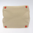 CHANEL Hand Bag Canvas Beige CC Auth bs25378-5