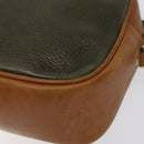 CELINE Shoulder Bag Leather Khaki Gold Auth bs25384-15
