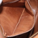 CELINE Shoulder Bag Leather Khaki Gold Auth bs25384-20