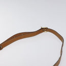 CELINE Shoulder Bag Leather Khaki Gold Auth bs25384-8