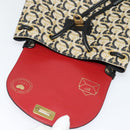 Salvatore Ferragamo Gancini Backpack PVC Leather Beige Gold Auth bs25390-15