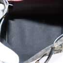 Salvatore Ferragamo Gancini Backpack PVC Leather Beige Gold Auth bs25390-18