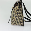 Salvatore Ferragamo Gancini Backpack PVC Leather Beige Gold Auth bs25390-4