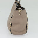 VALENTINO Studs Hand Bag Leather 2way Pink Auth bs25402-4