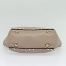 VALENTINO Studs Hand Bag Leather 2way Pink Auth bs25402-9