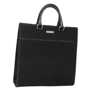 BURBERRY Hand Bag Nylon Black Silver Auth bs25429