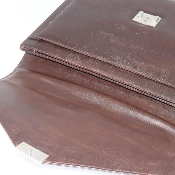BURBERRY Business Bag Leather Brown Auth bs25430