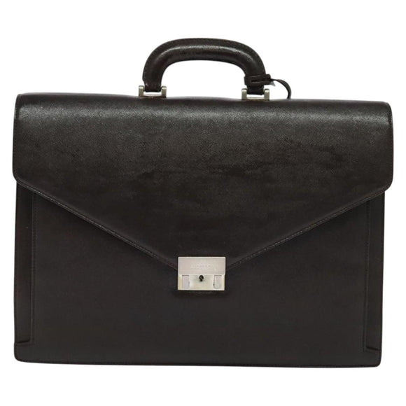 BURBERRY Business Bag Leather Brown Auth bs25430