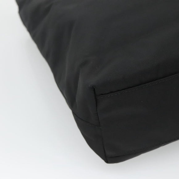 PRADA Chain Shoulder Bag Nylon Black Auth bs25437