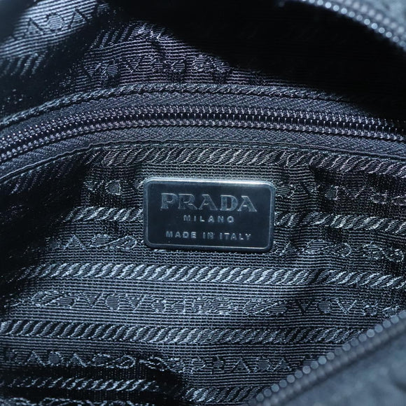 PRADA Chain Shoulder Bag Nylon Black Auth bs25437