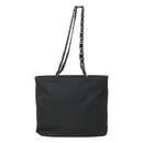 PRADA Chain Shoulder Bag Nylon Black Auth bs25437-13