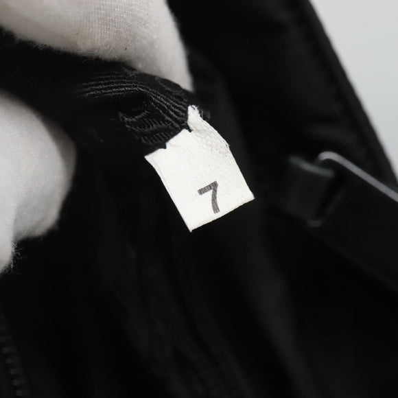 PRADA Chain Shoulder Bag Nylon Black Auth bs25437