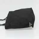 PRADA Chain Shoulder Bag Nylon Black Auth bs25437-3