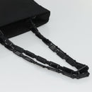 PRADA Chain Shoulder Bag Nylon Black Auth bs25437-7