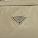 PRADA Shoulder Bag Nylon Beige Auth bs25438-17
