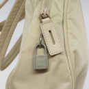PRADA Shoulder Bag Nylon Beige Auth bs25438-18