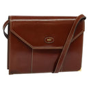 BALLY Shoulder Bag Leather Brown Auth bs25440-1