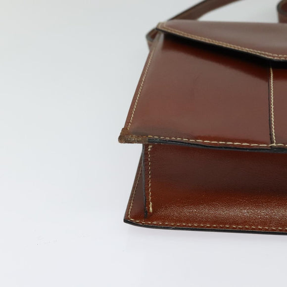 BALLY Shoulder Bag Leather Brown Auth bs25440