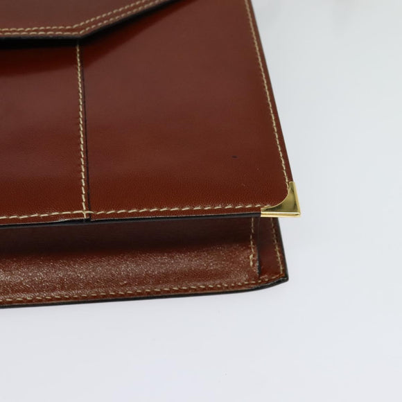 BALLY Shoulder Bag Leather Brown Auth bs25440