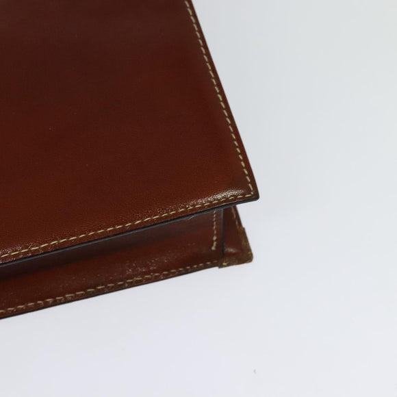 BALLY Shoulder Bag Leather Brown Auth bs25440