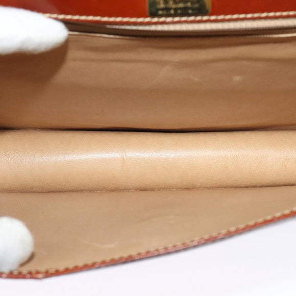 BALLY Shoulder Bag Leather Brown Auth bs25440