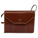 BALLY Shoulder Bag Leather Brown Auth bs25440-13