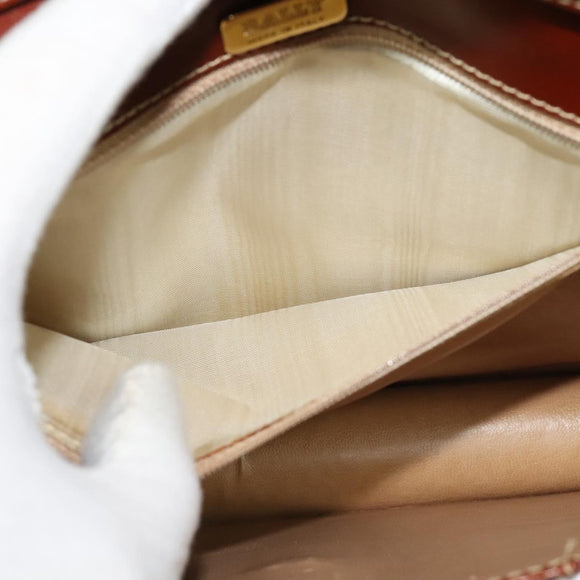 BALLY Shoulder Bag Leather Brown Auth bs25440