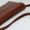 BALLY Shoulder Bag Leather Brown Auth bs25440-6
