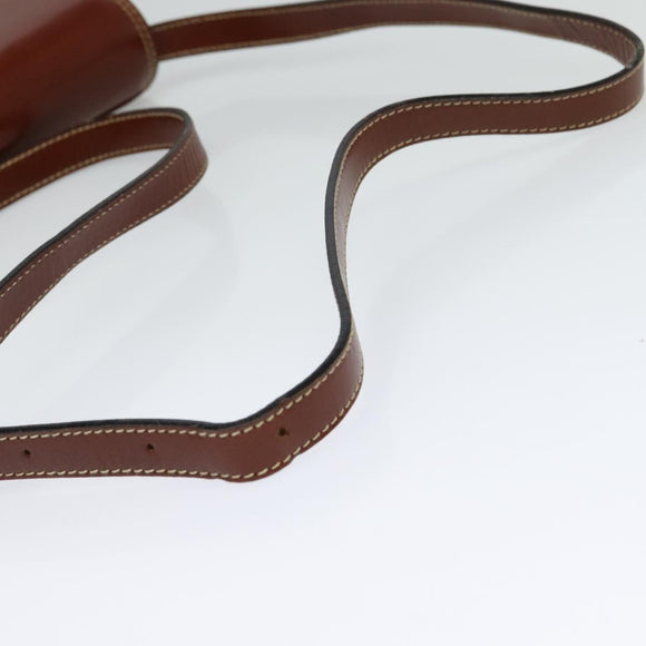 BALLY Shoulder Bag Leather Brown Auth bs25440