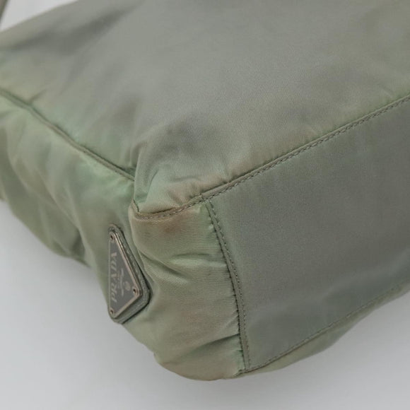 PRADA Shoulder Bag Nylon Gray Auth bs25445