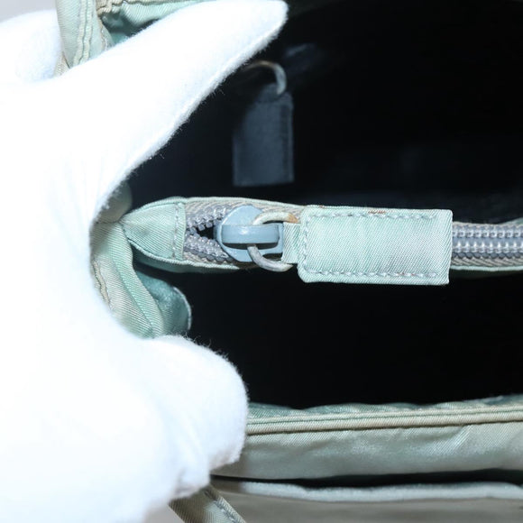 PRADA Shoulder Bag Nylon Gray Auth bs25445