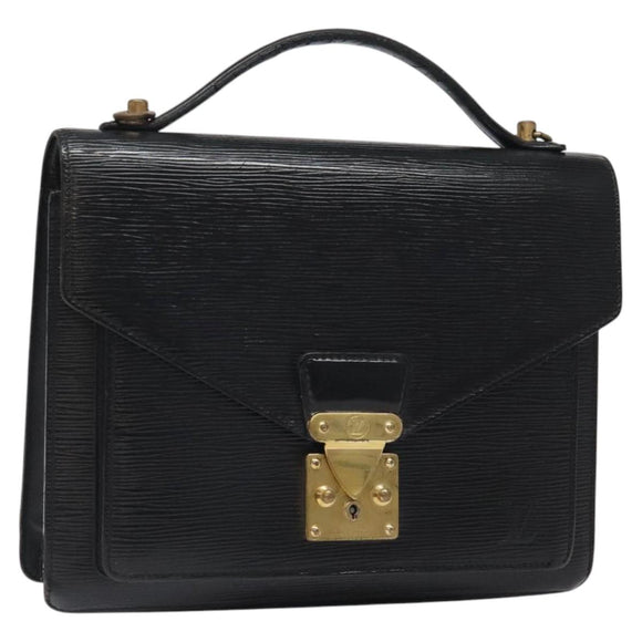 LOUIS VUITTON Epi Monceau 28 Hand Bag Black M52122 LV Auth bs25449