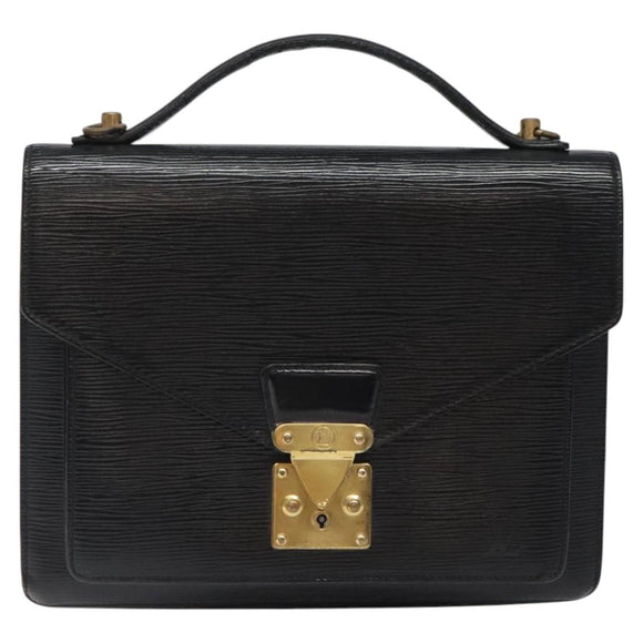 LOUIS VUITTON Epi Monceau 28 Hand Bag Black M52122 LV Auth bs25449