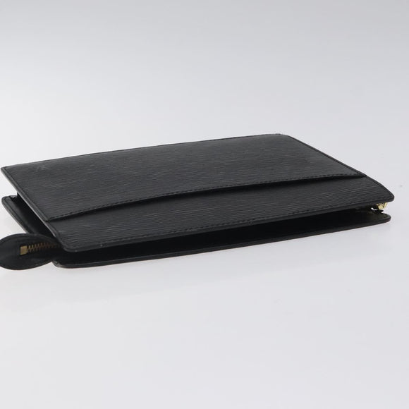 LOUIS VUITTON Epi Pochette Homme Clutch Bag Black Noir M52522 LV Auth bs25451