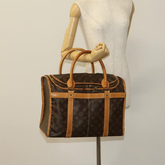 LOUIS VUITTON Monogram Sac Shan 40 Pet Carry Vintage M42024 LV Auth bs25455
