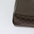 CELINE Macadam Canvas Circle Shoulder Bag PVC Leather Brown Gold Auth bs25458-16