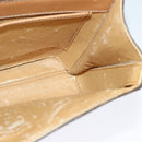 CELINE Macadam Canvas Circle Shoulder Bag PVC Leather Brown Gold Auth bs25458-19