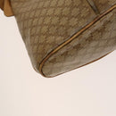 CELINE Macadam Canvas Shoulder Bag Beige Gold Auth bs25460-14