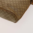 CELINE Macadam Canvas Shoulder Bag Beige Gold Auth bs25460-15