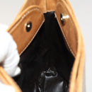 CELINE Macadam Canvas Shoulder Bag Beige Gold Auth bs25460-18