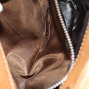 CELINE Macadam Canvas Shoulder Bag Beige Gold Auth bs25460-19