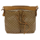 CELINE Macadam Canvas Shoulder Bag Beige Gold Auth bs25460-13