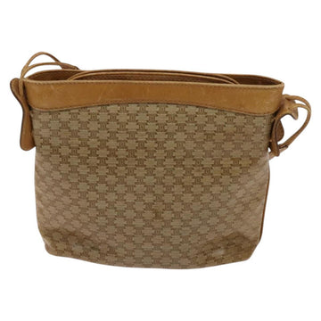CELINE Macadam Canvas Shoulder Bag Beige Gold Auth bs25460 - 0