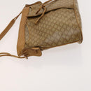 CELINE Macadam Canvas Shoulder Bag Beige Gold Auth bs25460-4