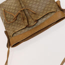 CELINE Macadam Canvas Shoulder Bag Beige Gold Auth bs25460-6