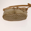 CELINE Macadam Canvas Shoulder Bag Beige Gold Auth bs25460-5