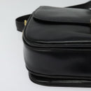 CELINE Shoulder Bag Leather Black Gold Auth bs25461-10