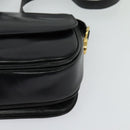 CELINE Shoulder Bag Leather Black Gold Auth bs25461-14