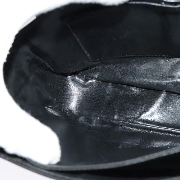 CELINE Shoulder Bag Leather Black Gold Auth bs25461